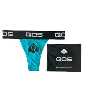 ICONIC QOS BRAND- Queen Of Spades - Turquoise Blue Thong (Comfy Fit)