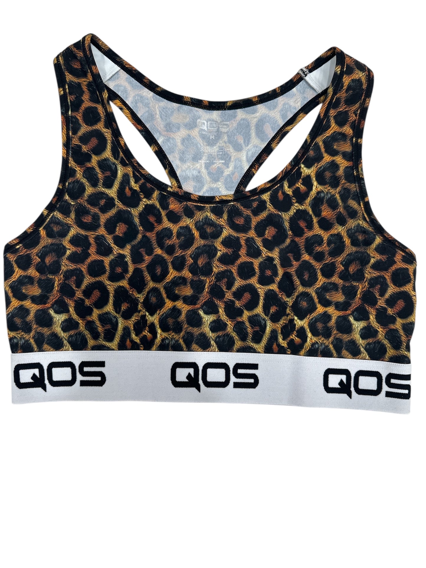 QOS Sports Top - Leopard Print