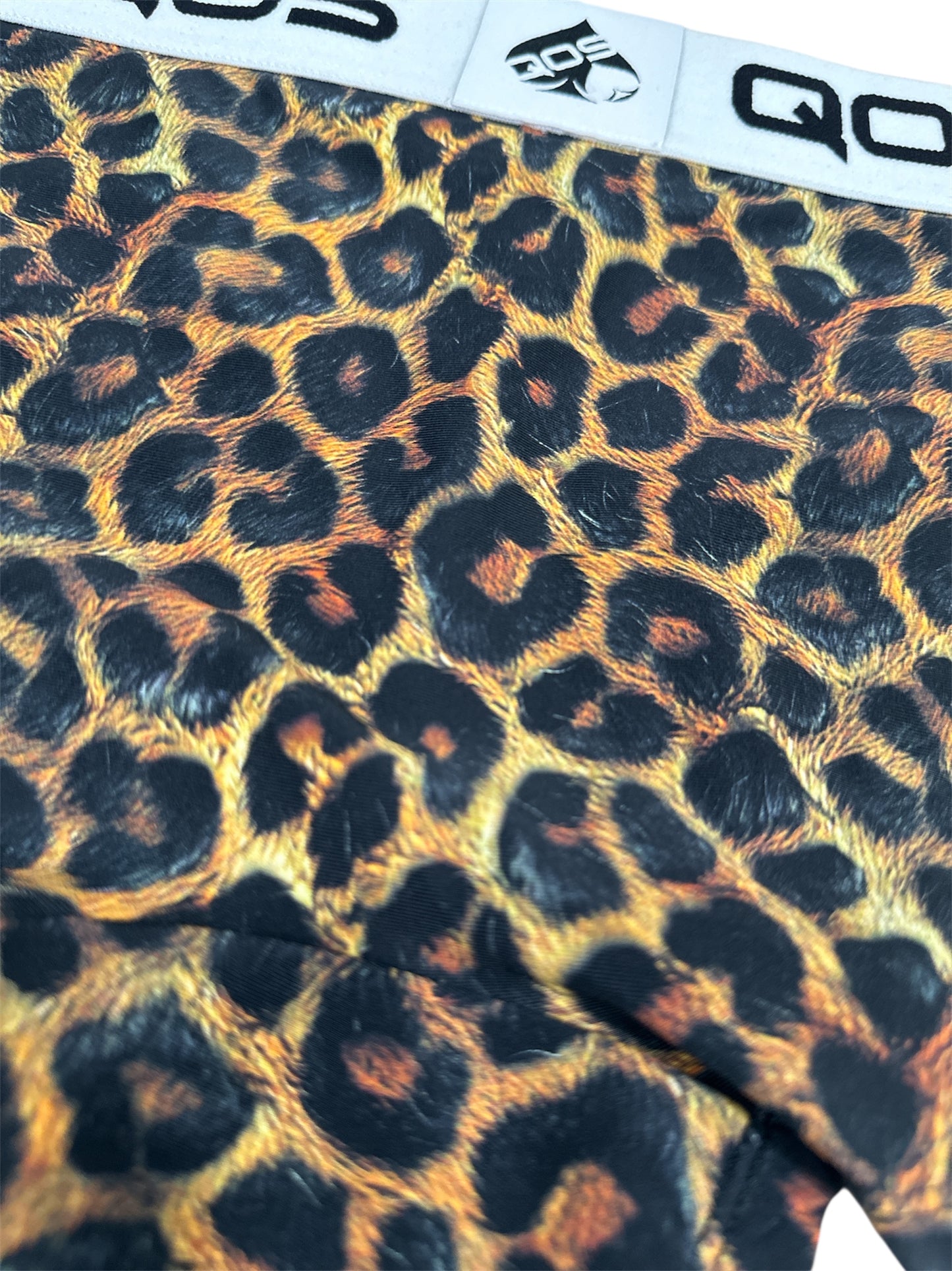 QOS Booty Shorts Trunks - Leopard Print