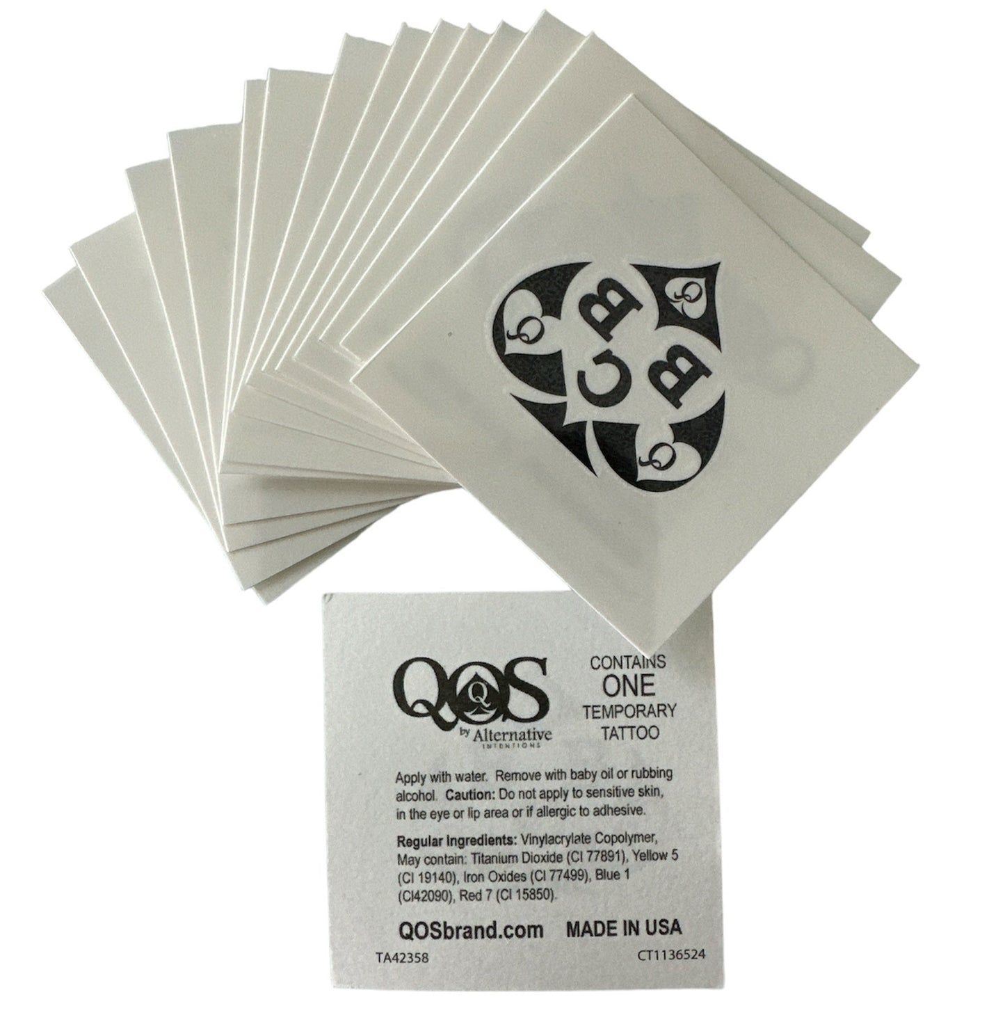 QOS - BBC Queen of Spades Temporary Tattoos
