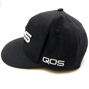 QOS - Adjustable Baseball Cap Hat Black/White Blacked Hotwife