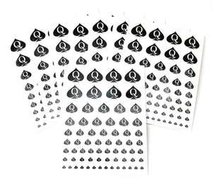 QOS BRANDED - 68pcs Queen Of Spades 3D Nail Sticker Set
