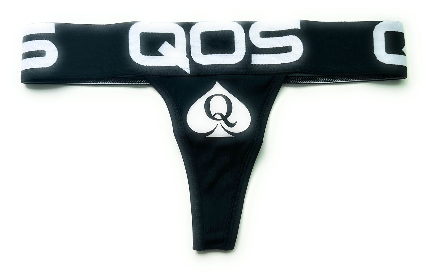 Bold Band QOS Thong - Black Queen of Spades Brazilian Thong