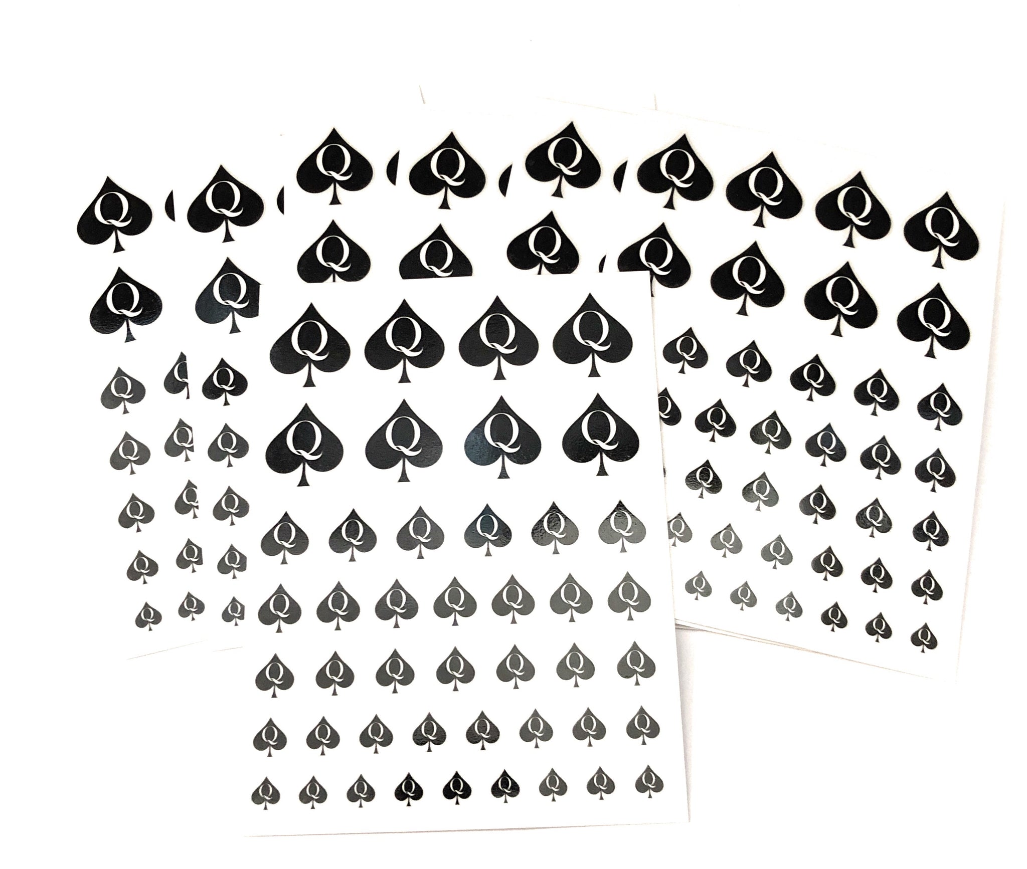 QOS SLIM - 45pcs Queen Of Spades 3D Nail Sticker Set