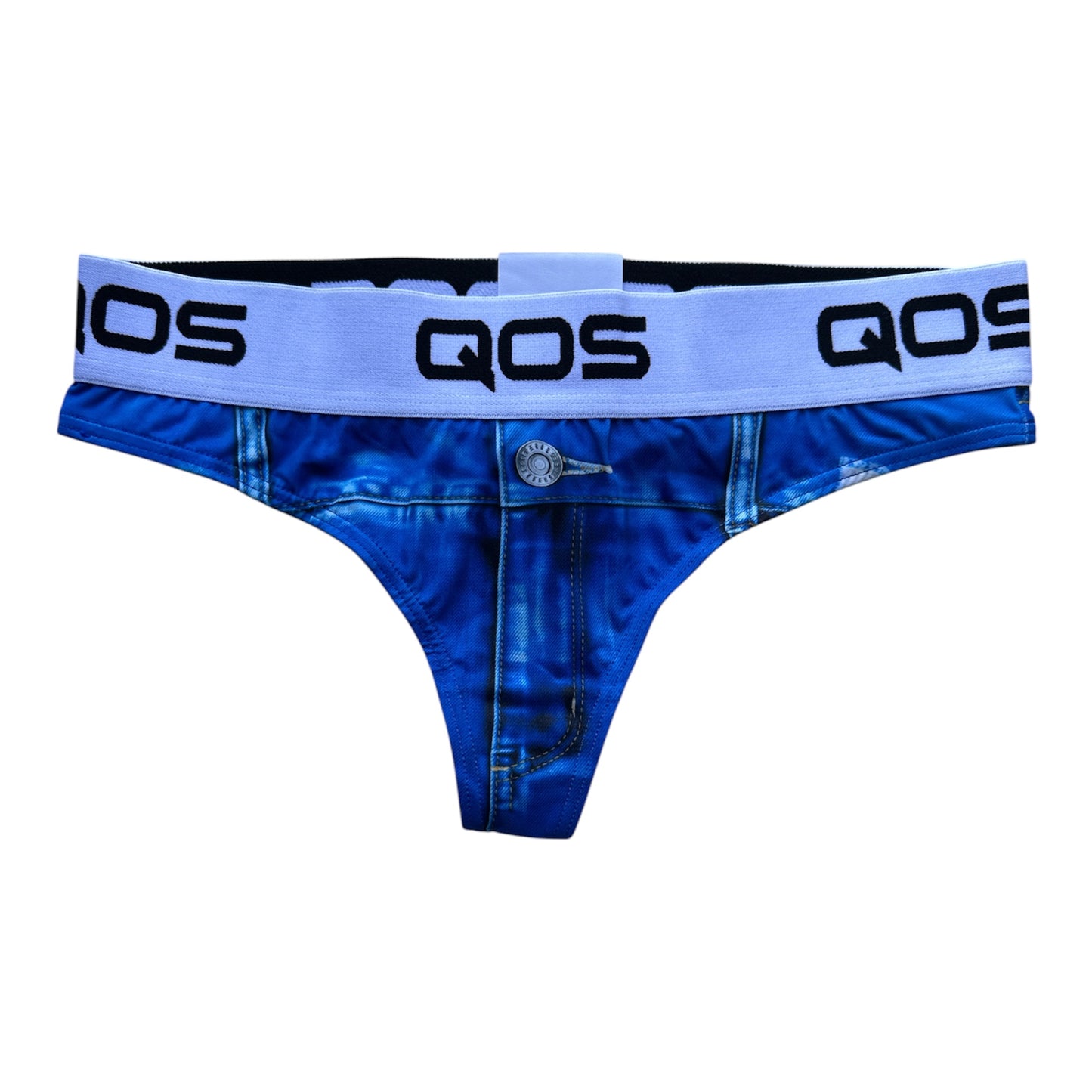 QOS Thong — Denim Print Brazilian Cut