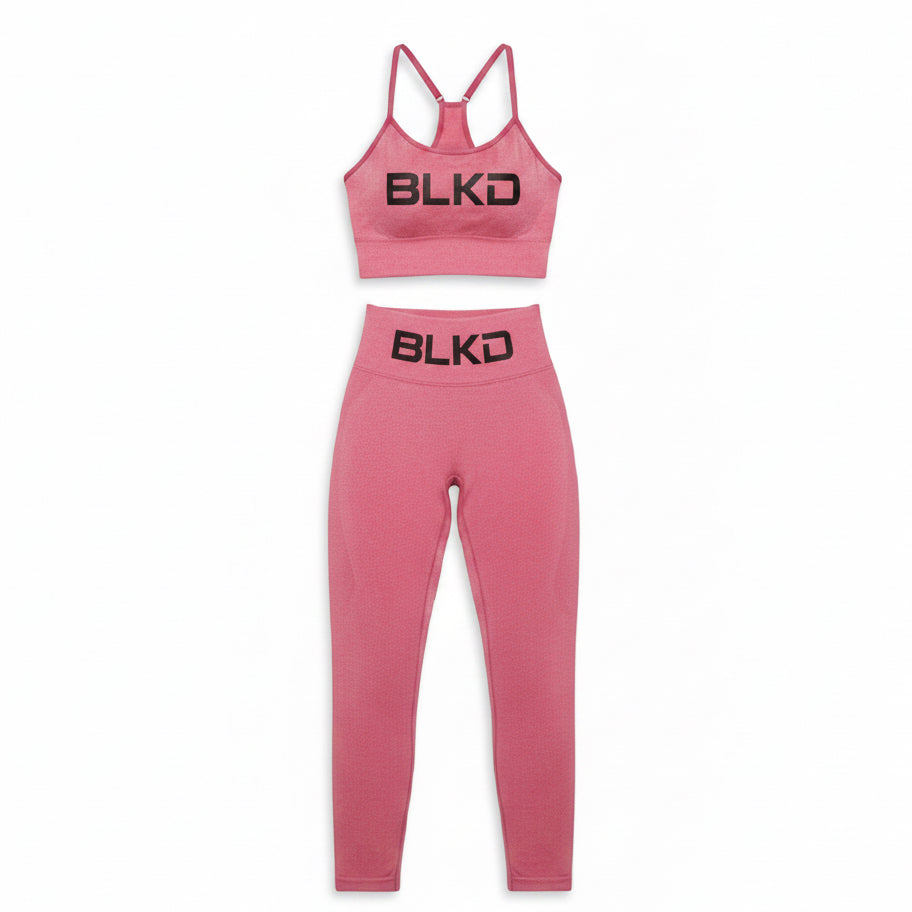 BLKD Seamless Yoga Set — Hot Pink 2-Piece Activewear
