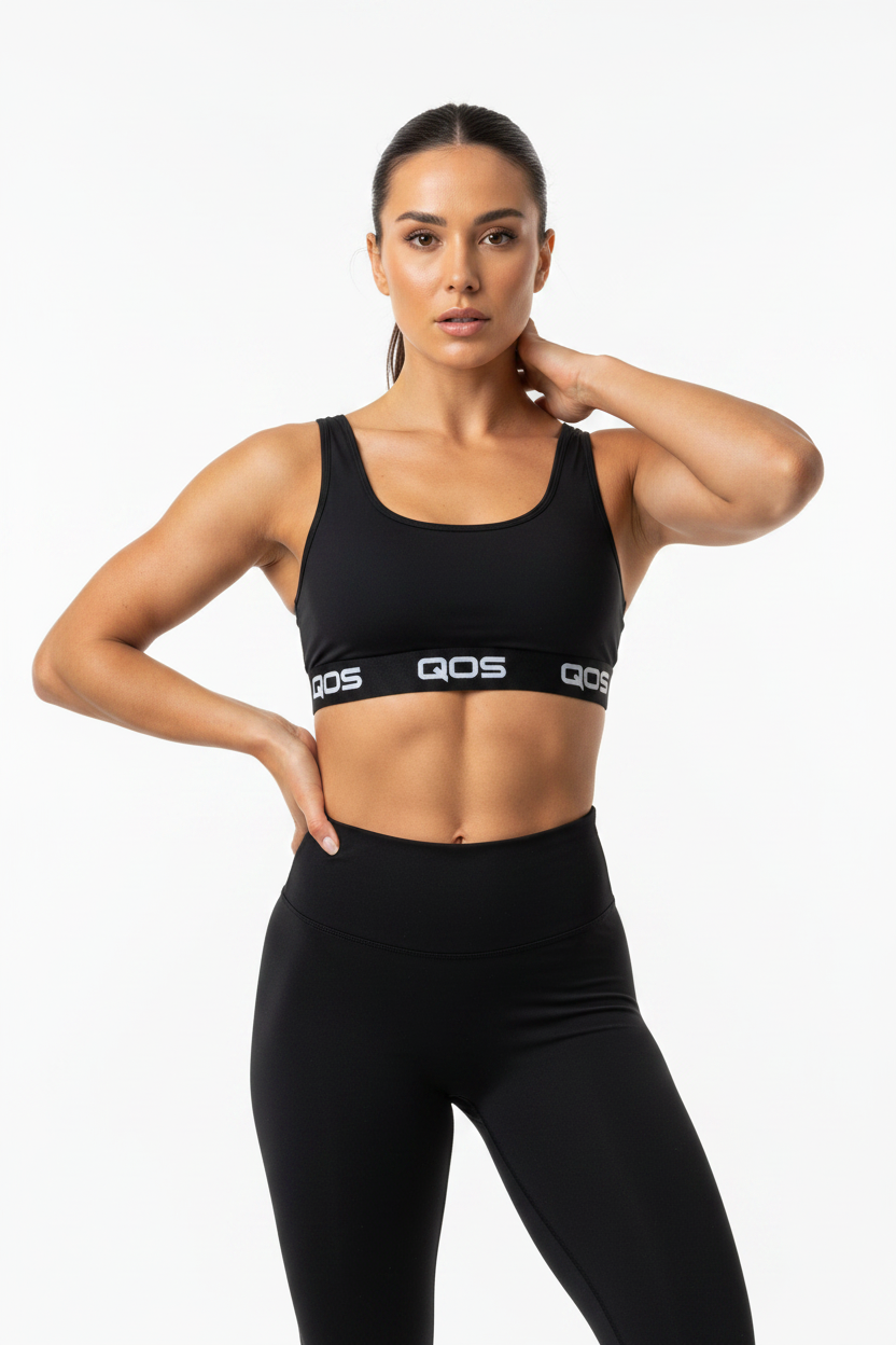 QOS Sports Top — Black