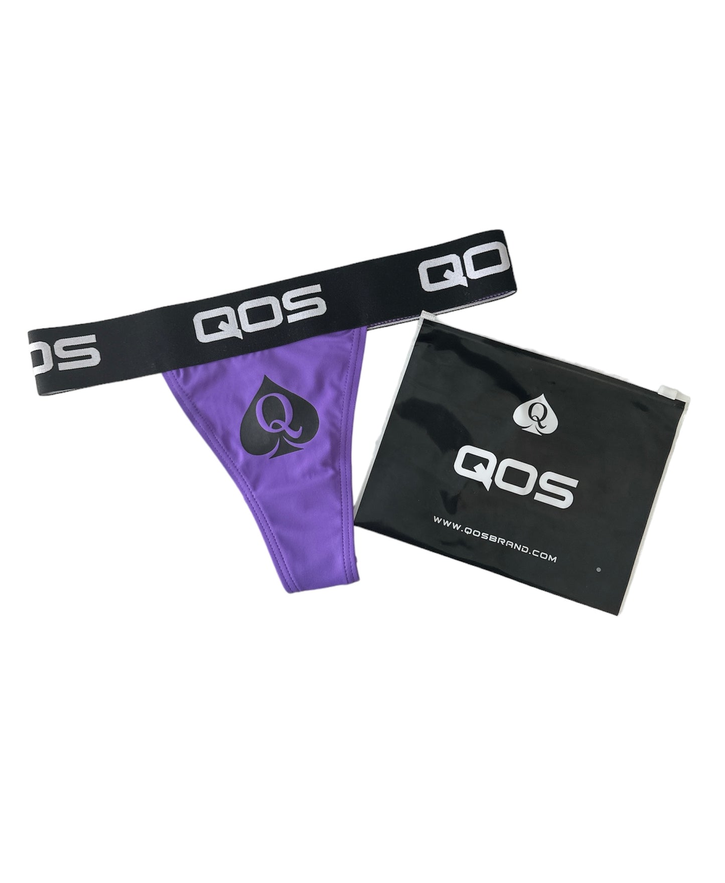 Royal Purple Iconic QOS Brand - Queen Of Spades - Thong