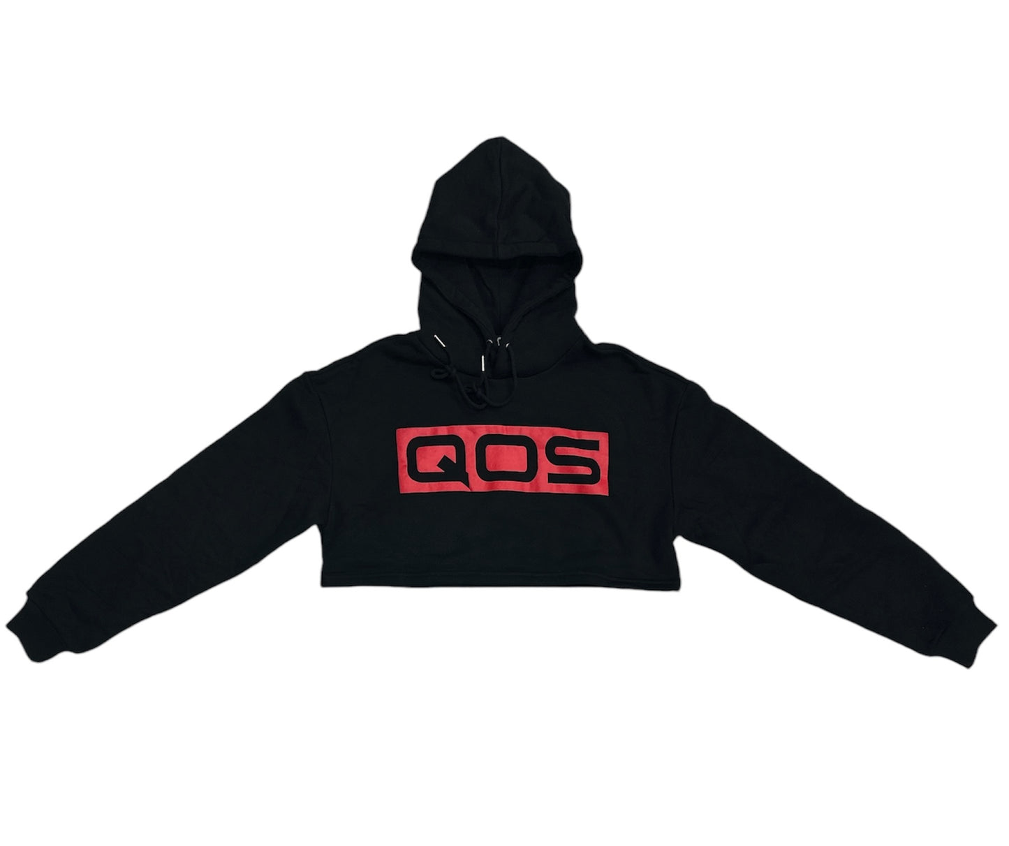 QOS Brand Crop-Top Hoodie