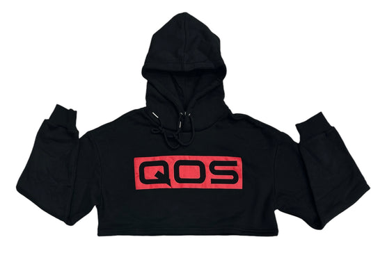 QOS Brand Crop-Top Hoodie