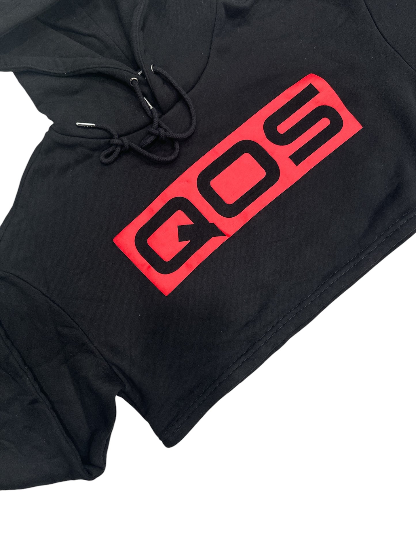 QOS Brand Crop-Top Hoodie