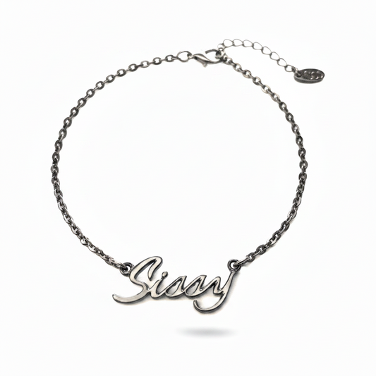 QOS Chain Anklet Gun Metal Black