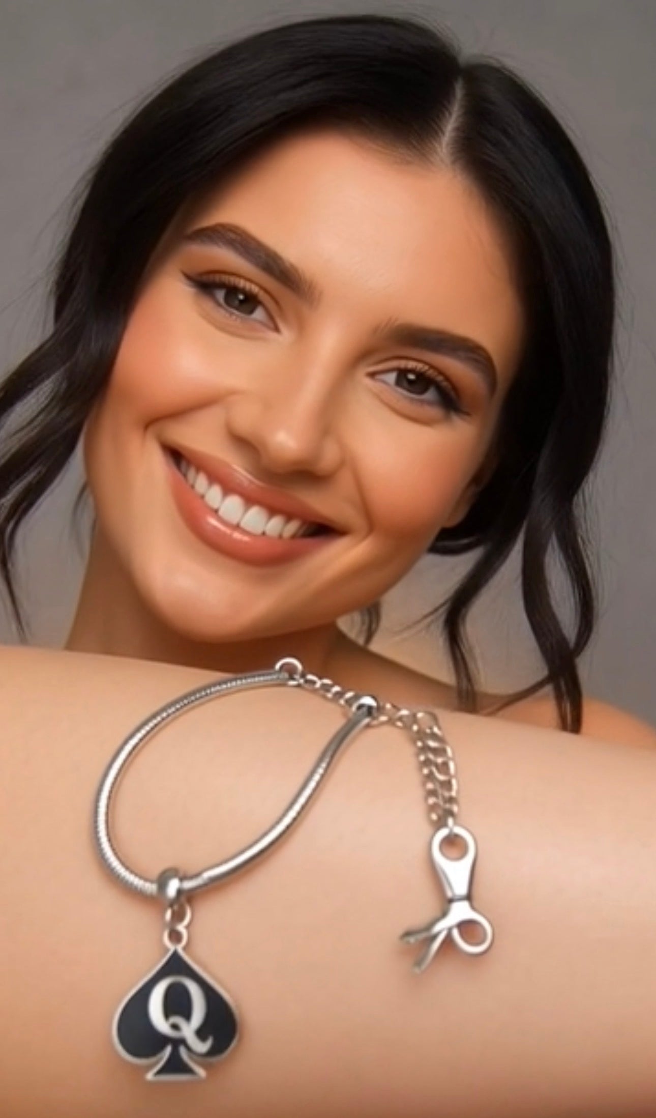 QOS Chain Anklet Snake-Style Charm