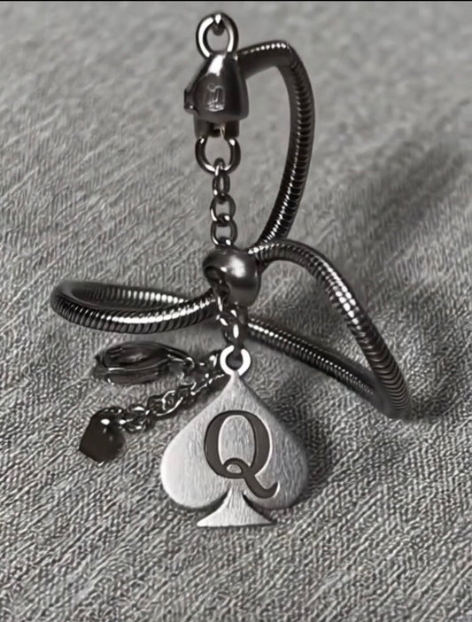 QOS - Queen Of Spades -"Q" Spade Charm Anklets