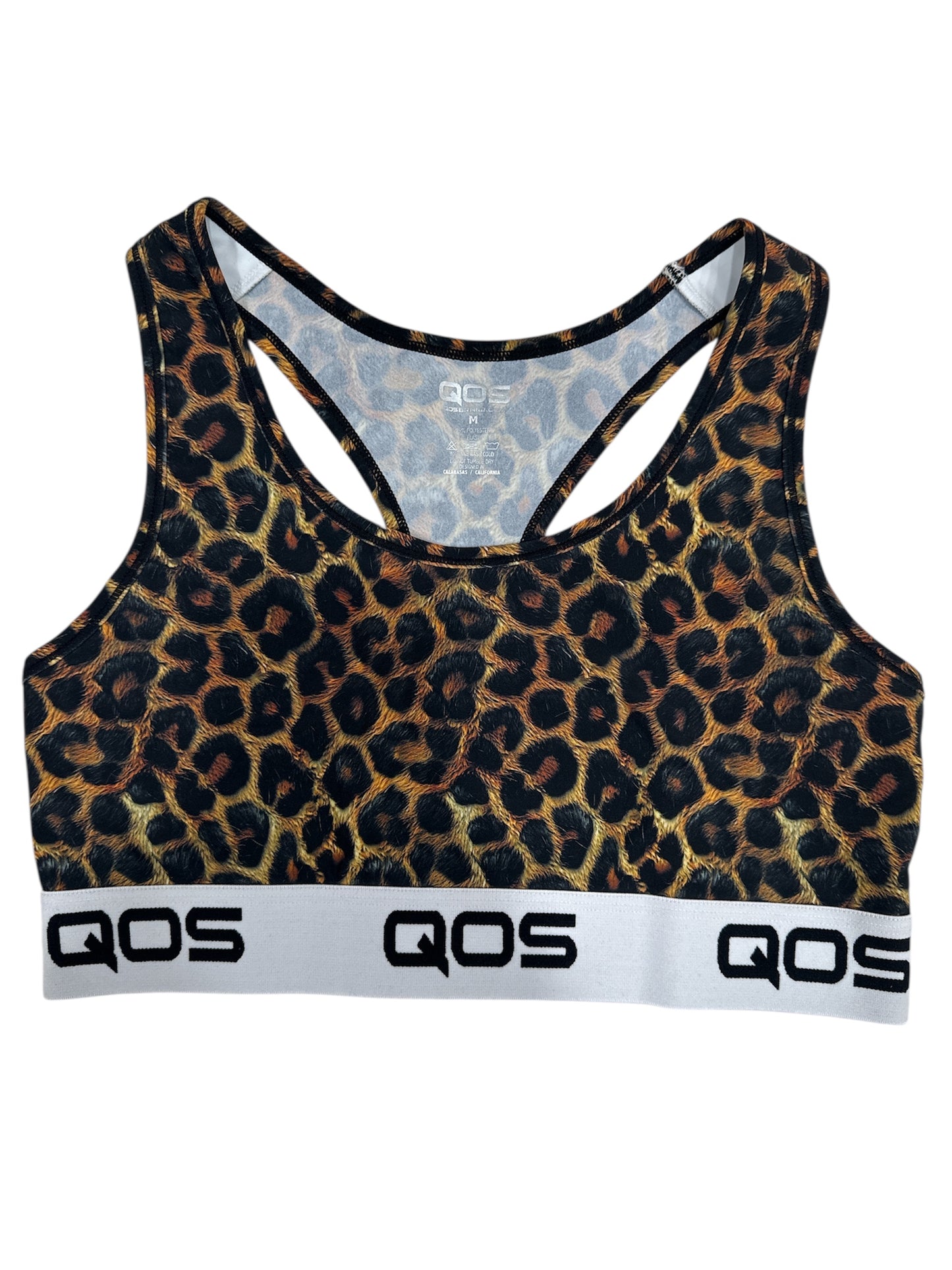 QOS Sports Top - Leopard Print