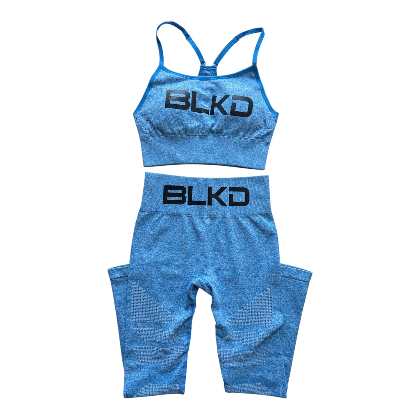 BLKD Seamless Yoga Set — Blue 2-Piece Activewear