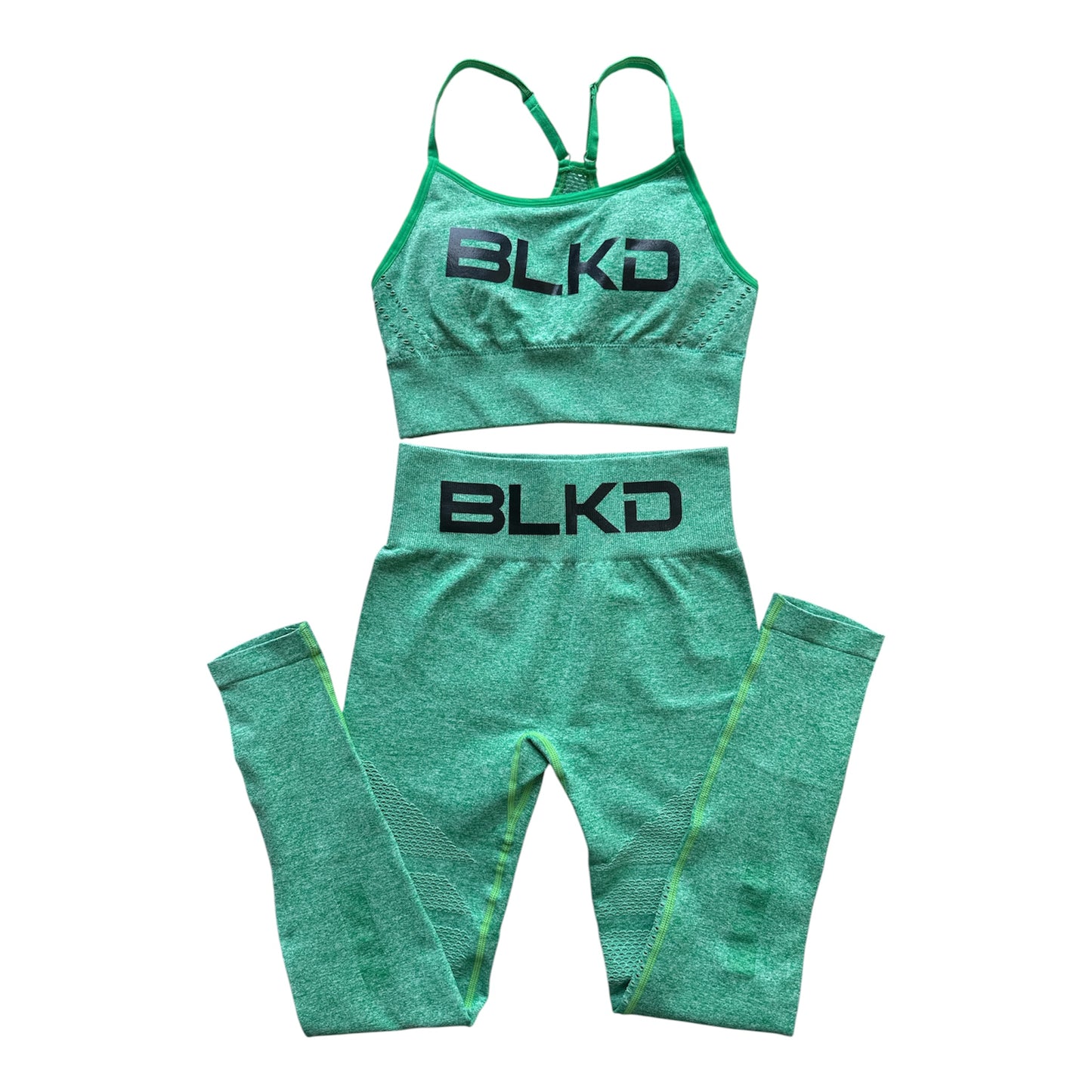 BLKD Seamless Yoga Set — Green 2-Piece Activewear