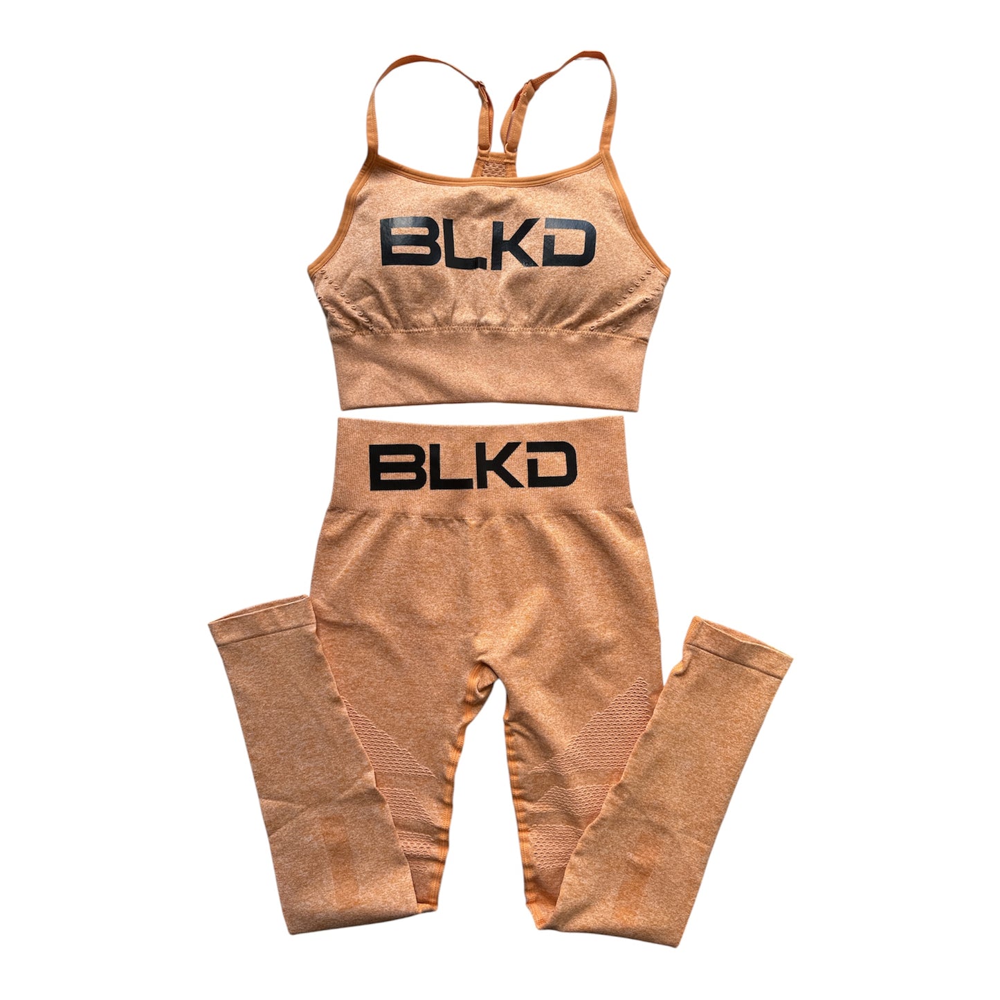 QOS Nahtloses Yoga-Set Orange