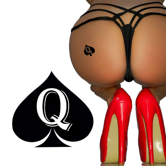 QOS Brand - Queen of Spades 3D Temporary Tattoos