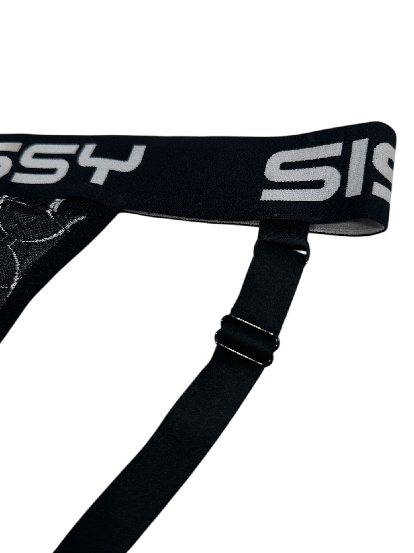 Black strap with 'SISU' branding on a white background