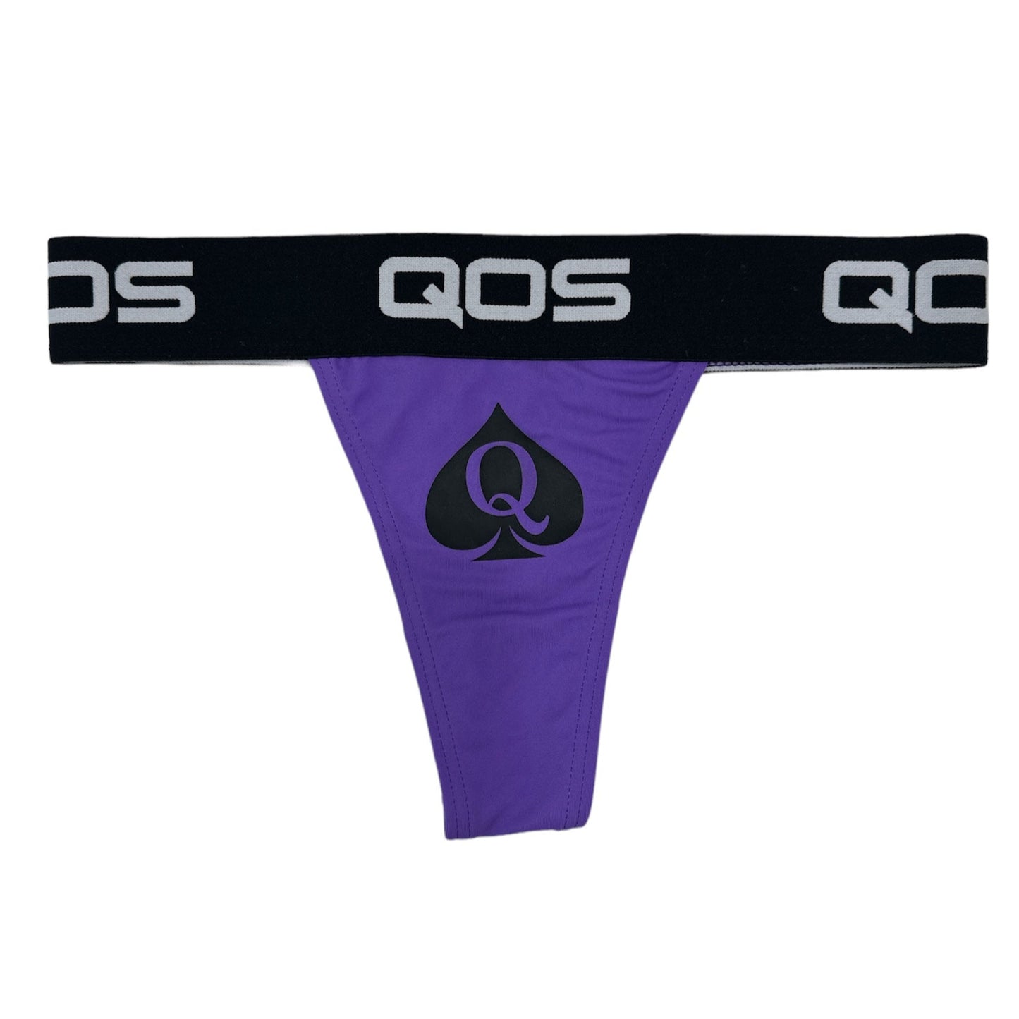 Royal Purple Iconic QOS Brand - Queen Of Spades - Thong