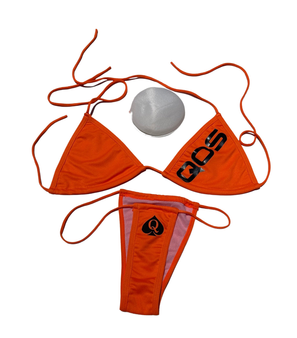 QOS Brand - Neon Orange String Bikini