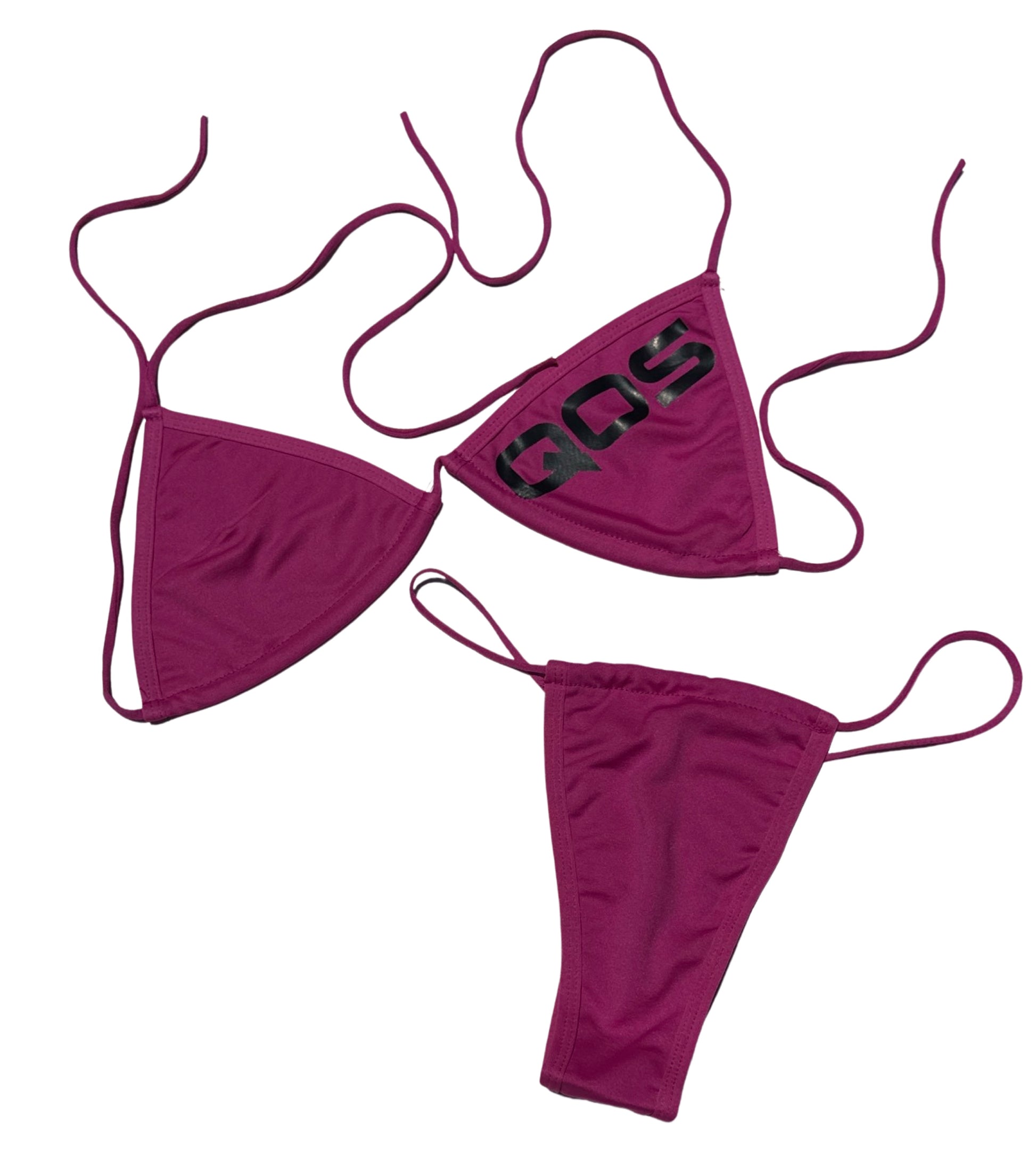 QOS Hot Pink String Bikini