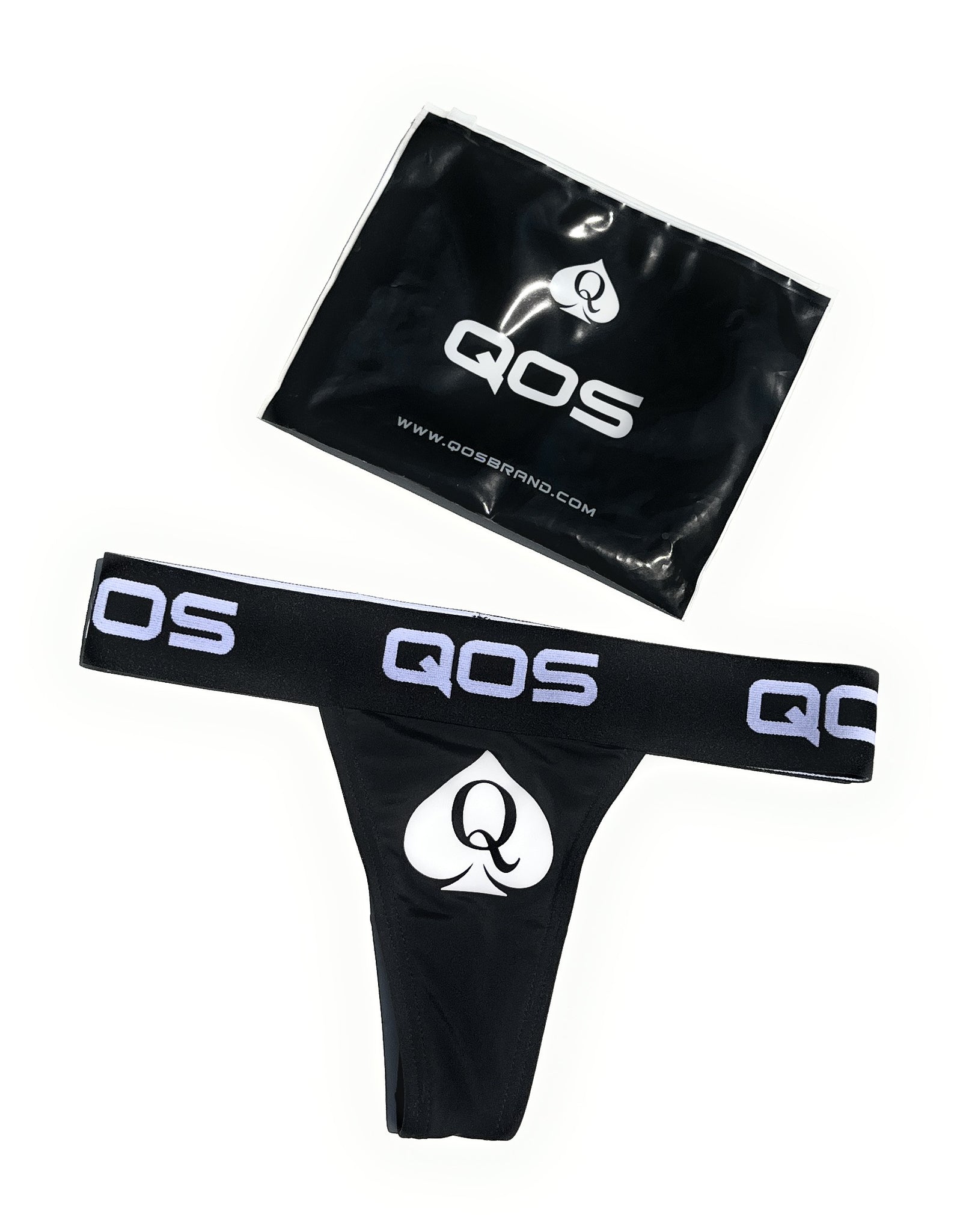 ICONIC QOS BRAND- Queen Of Spades - Black Thong (Comfy Fit)