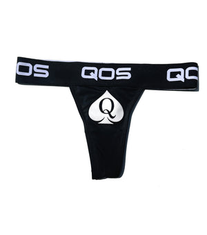 ICONIC QOS BRAND- Queen Of Spades - Black Thong (Comfy Fit)