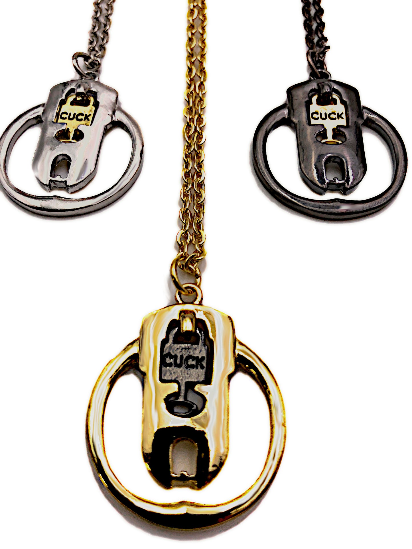 Sissy Cuckold Cuck Locked Up Chastity Charm Necklace - Cuckold Jewelry