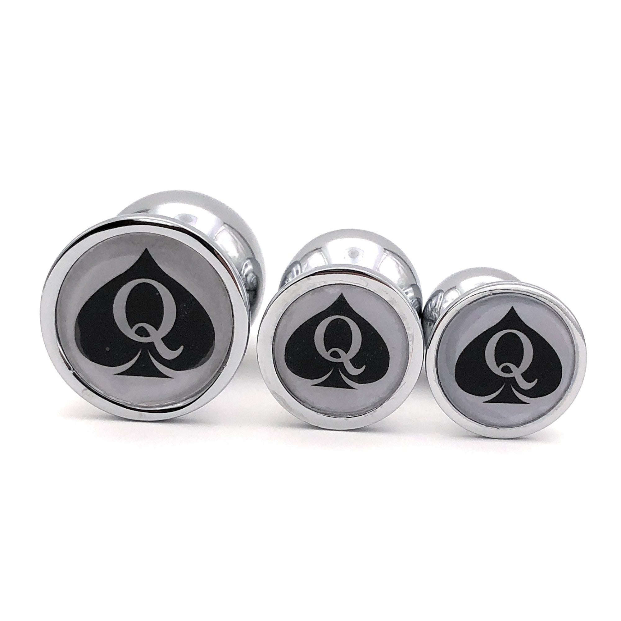 Queen Of Spades - Q & Spade shaped Silver Anal Butt Plug