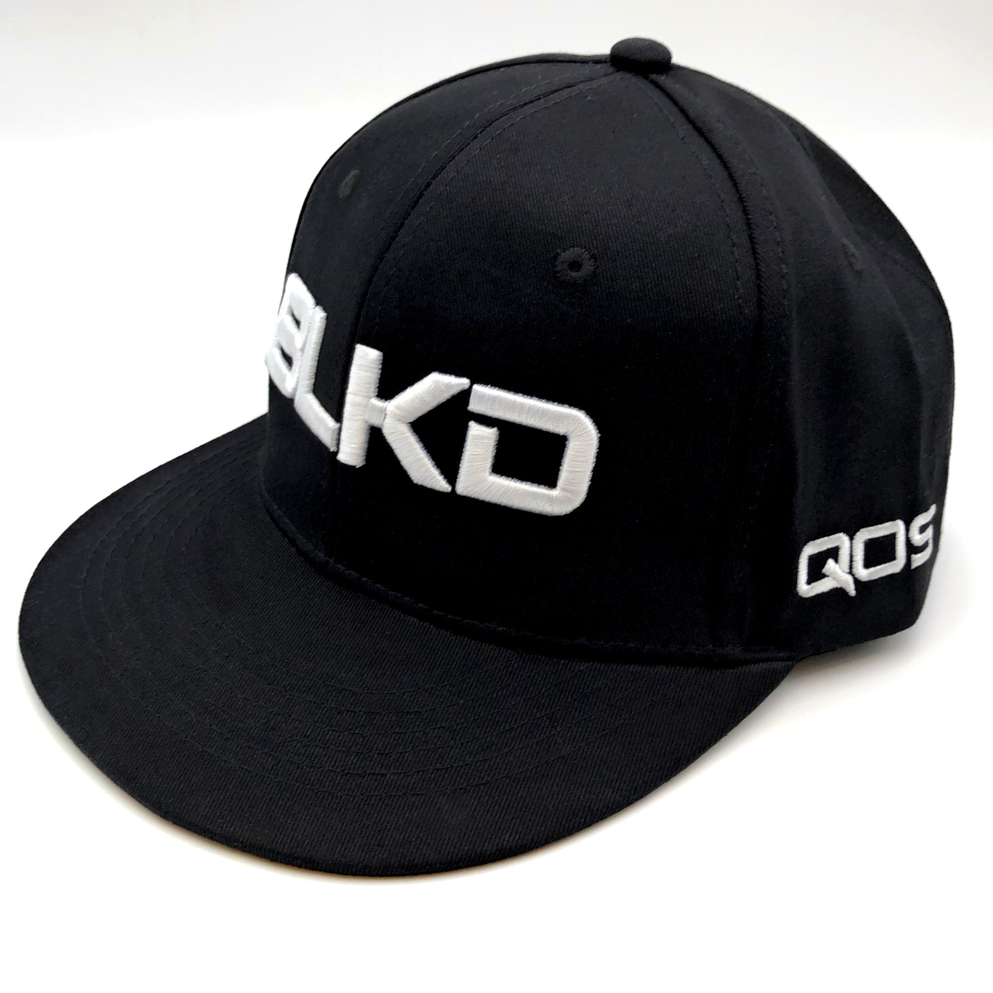 BLKD - Adjustable Baseball  Cap Hat Black/White by QOS Blacked