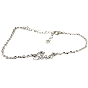 QOS - Cursive SLUT Chain Bracelet