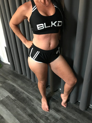 Sexy Black BLKD by QOS - 2 Piece Tight-fitting Workout Outfit