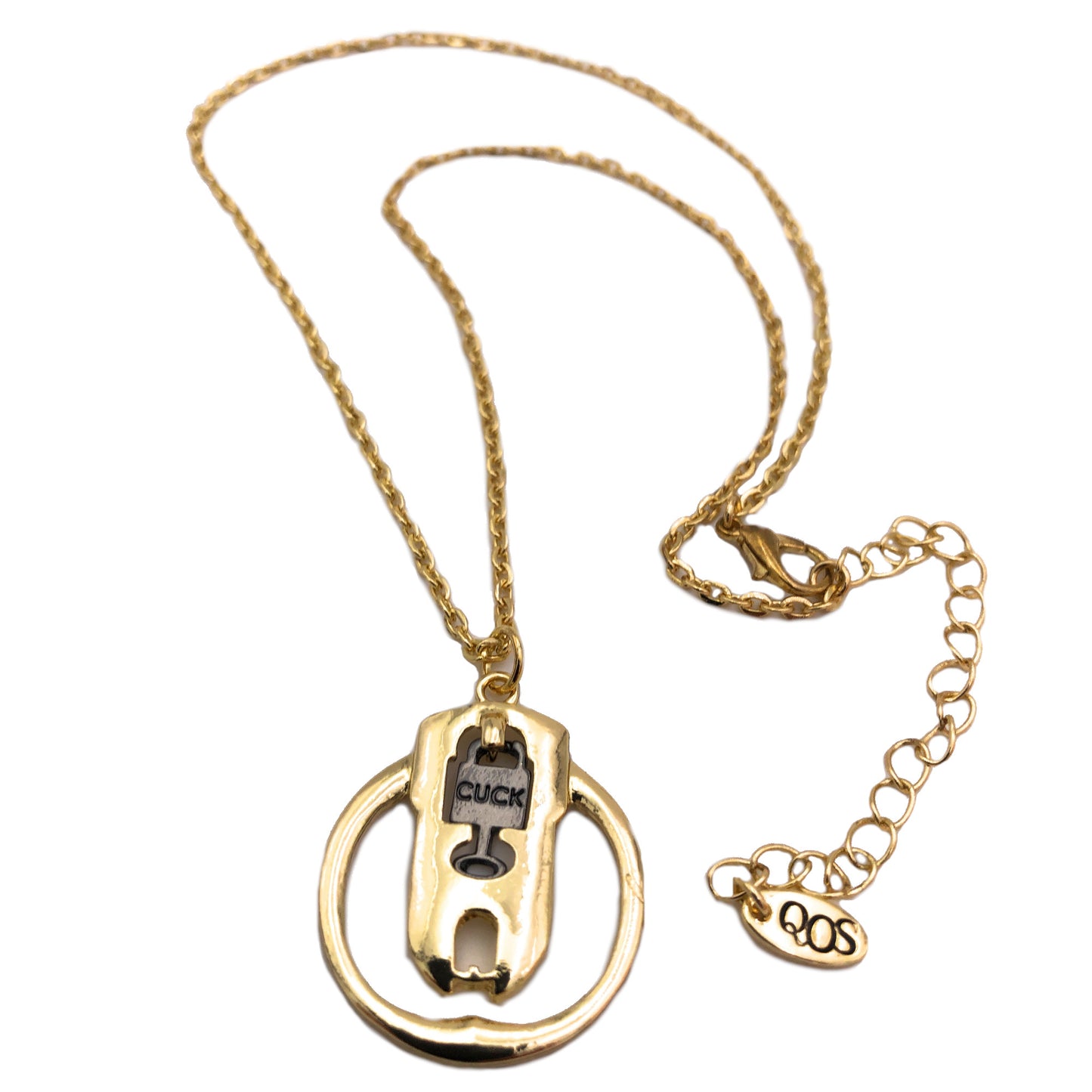 Sissy Cuckold Cuck Locked Up Chastity Charm Necklace - Cuckold Jewelry