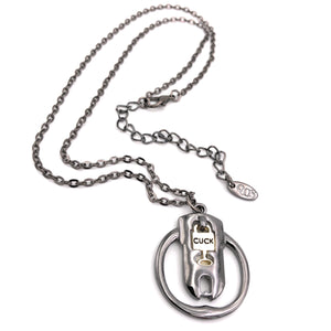 Sissy Cuckold Cuck Locked Up Chastity Charm Necklace - Cuckold Jewelry