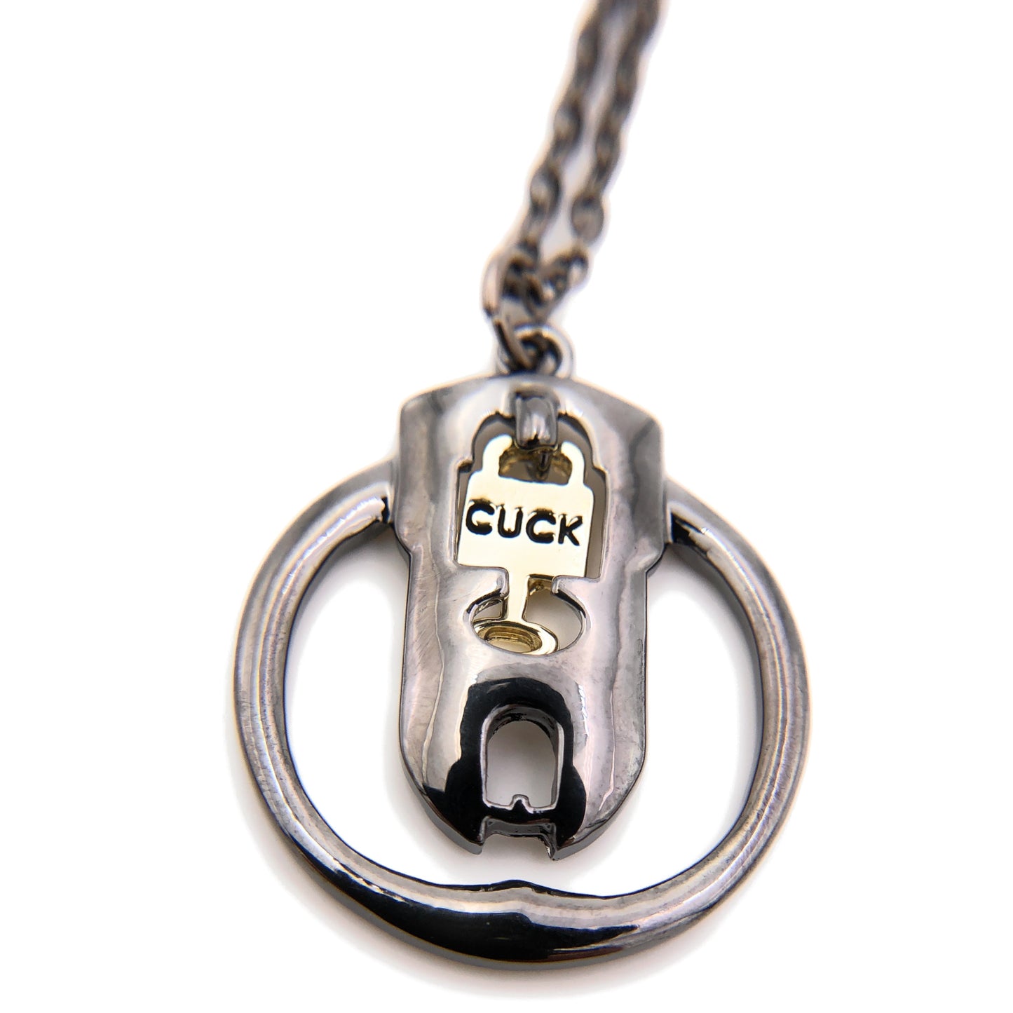 Sissy Cuckold Cuck Locked Up Chastity Charm Necklace - Cuckold Jewelry