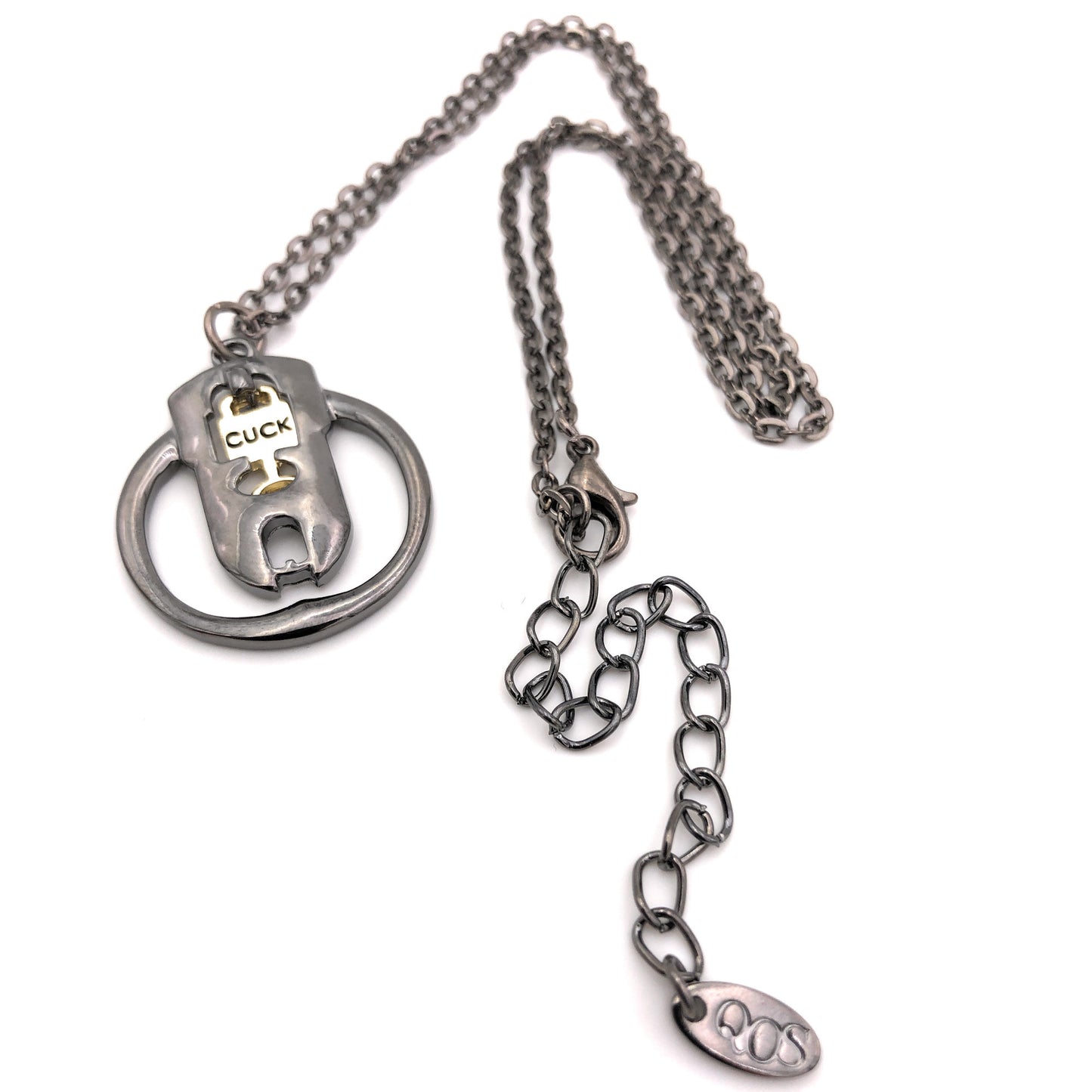 Sissy Cuckold Cuck Locked Up Chastity Charm Necklace - Cuckold Jewelry