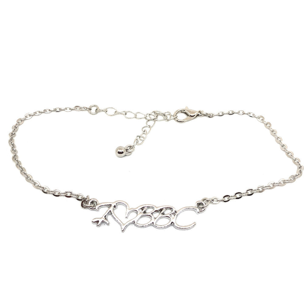 QOS - Cursive I LOVE (HEART ❤) BBC Chain Bracelet