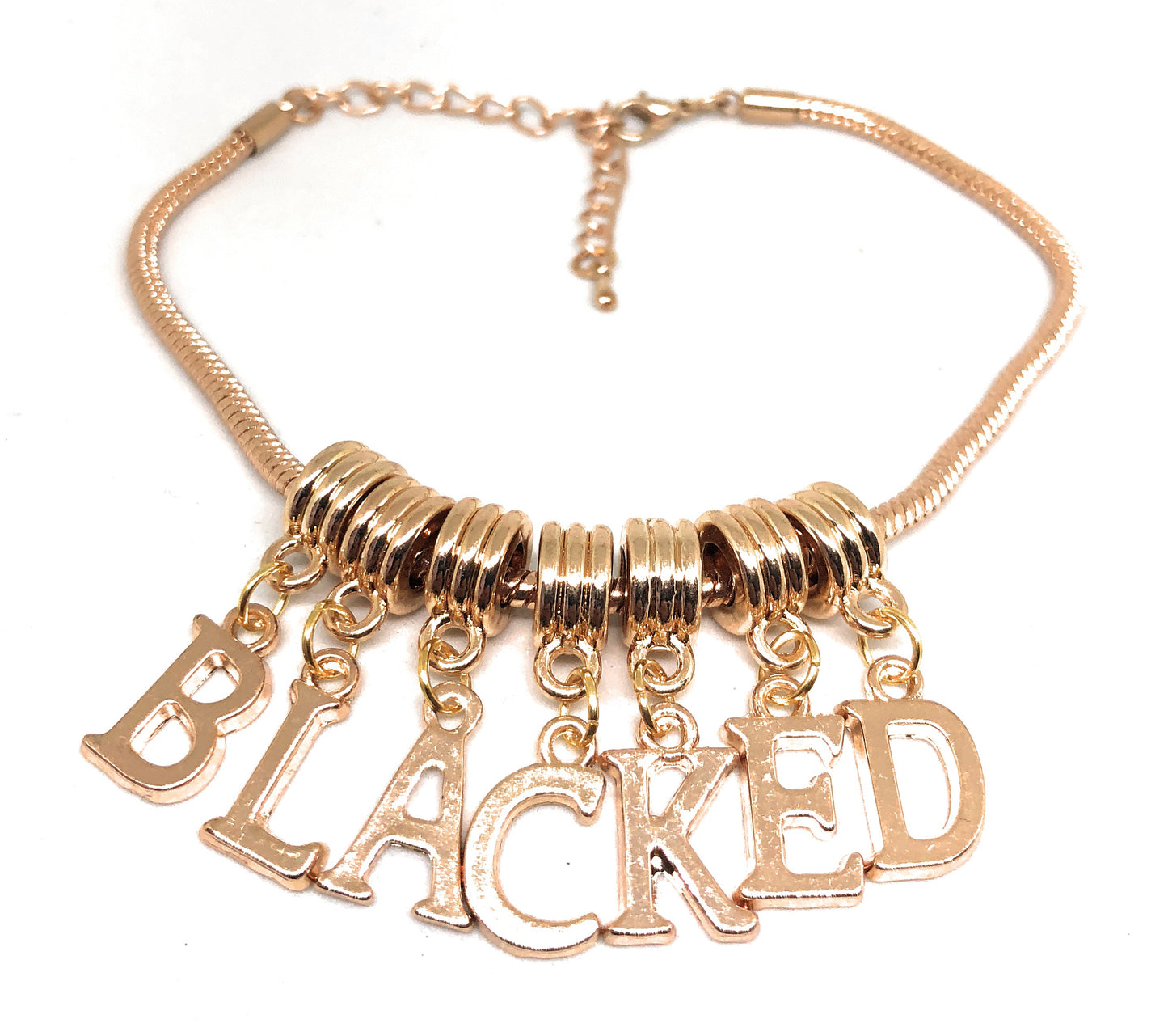 QOS - BLACKED - Rose/Gold Euro Snake Slut Anklet