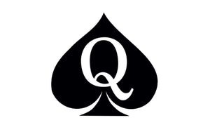 EXTRA LARGE Queen of Spades - 4" X 4" QOS - Temporary Tattoos