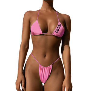 QOS Baby Pink String Bikini