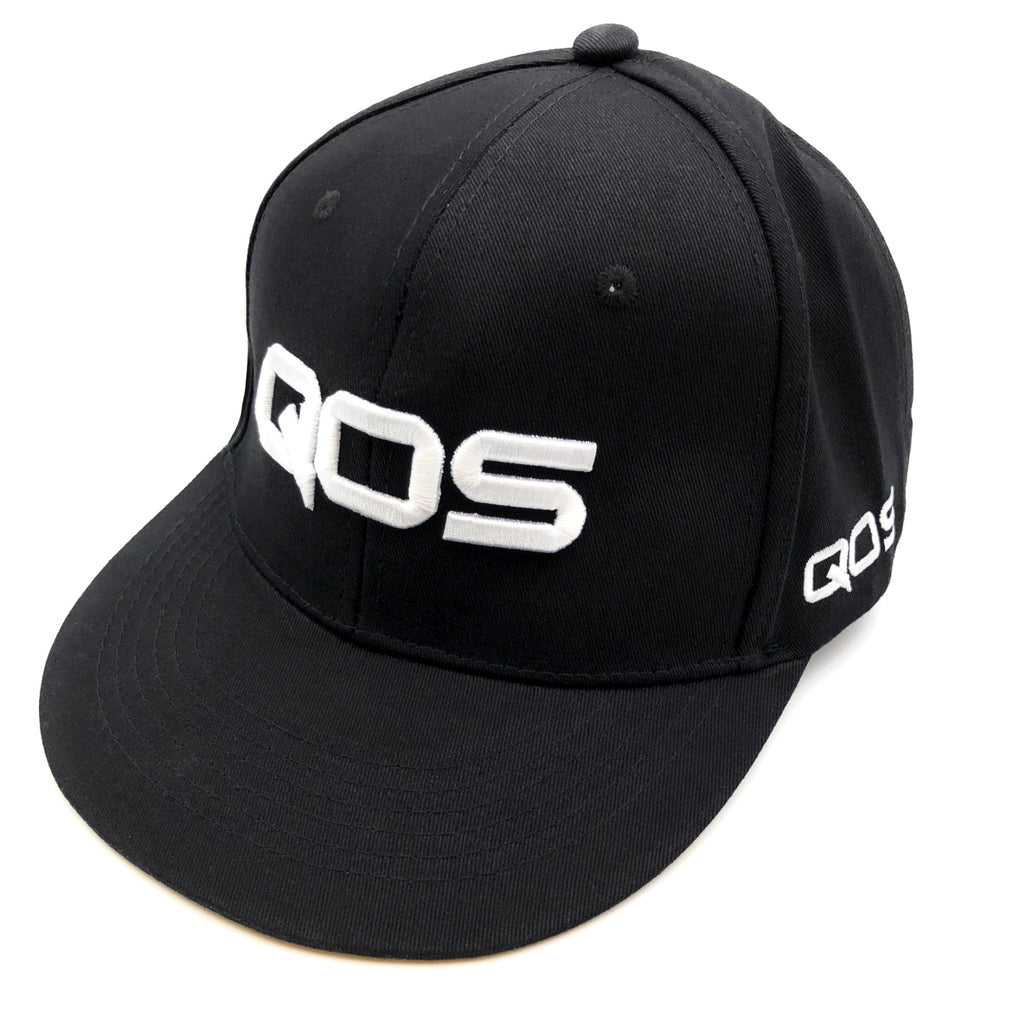 QOS - Adjustable Baseball Cap Hat Black/White Blacked Hotwife