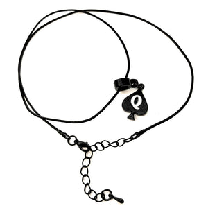 Queen Of Spades - Black Charm Necklace