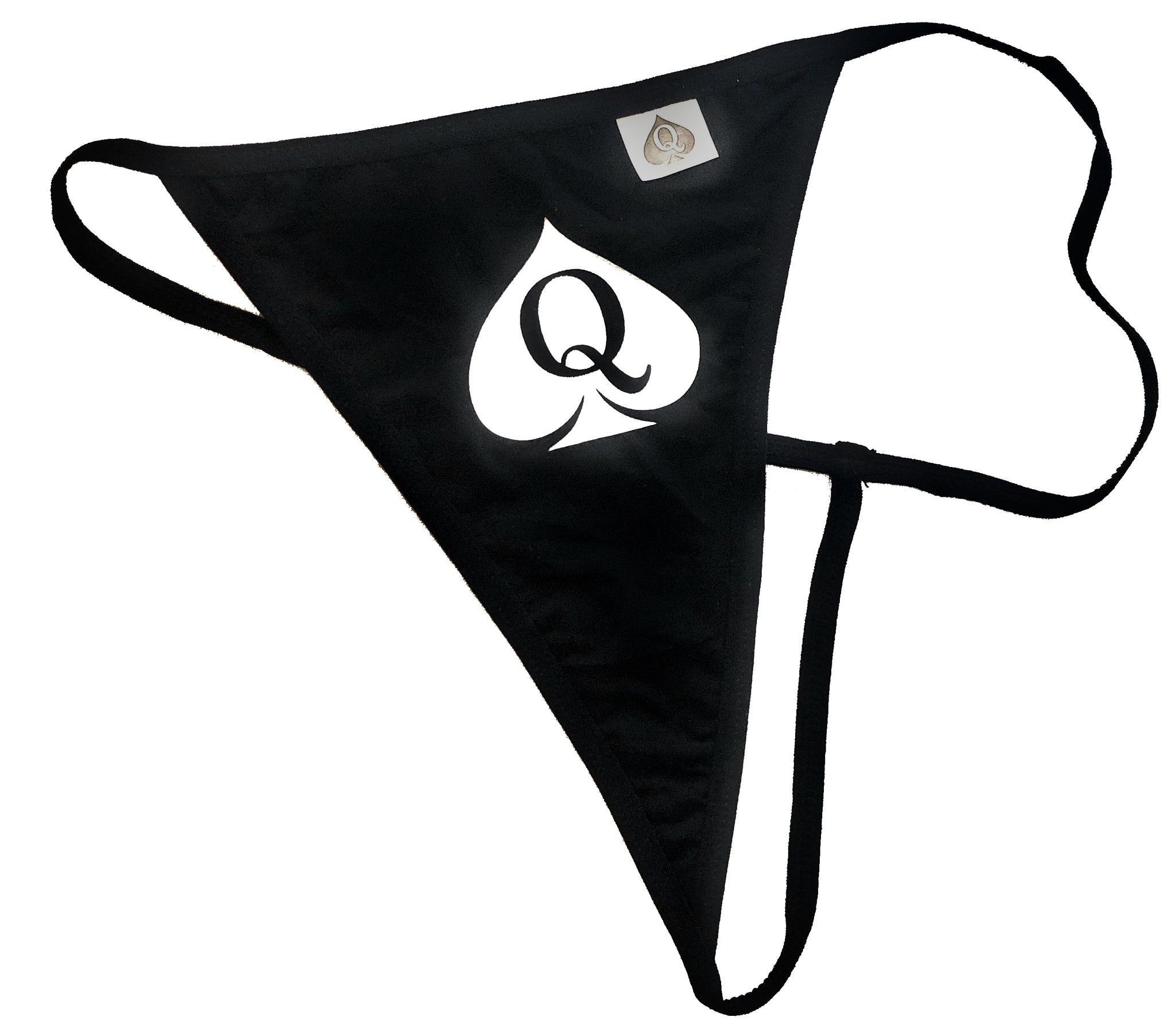 Blacked & White QOS Queen Of Spades Logo G-String