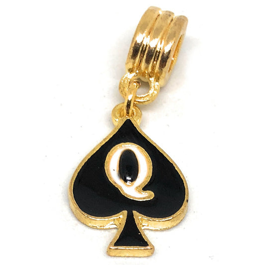 QOS - Q Spade - Queen of Spades Charm - Hotwife - Sissy - GOLD