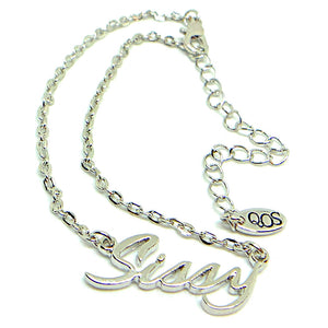 QOS Brand - "Sissy" script Chain Anklets - JOS, Beta Boy, Twink, CD , TS , Bottom, Bi, Slave