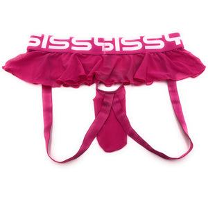 SISSY Tutu Skirt Mesh Fishnet Lace Jock Strap O Ring - Bottom, Cuckold, Paypig, CD, TS, Blacked