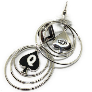 QOS Queen Of Spades - Branded Multi Hoop Earrings for the Hotwife Vixen in you.