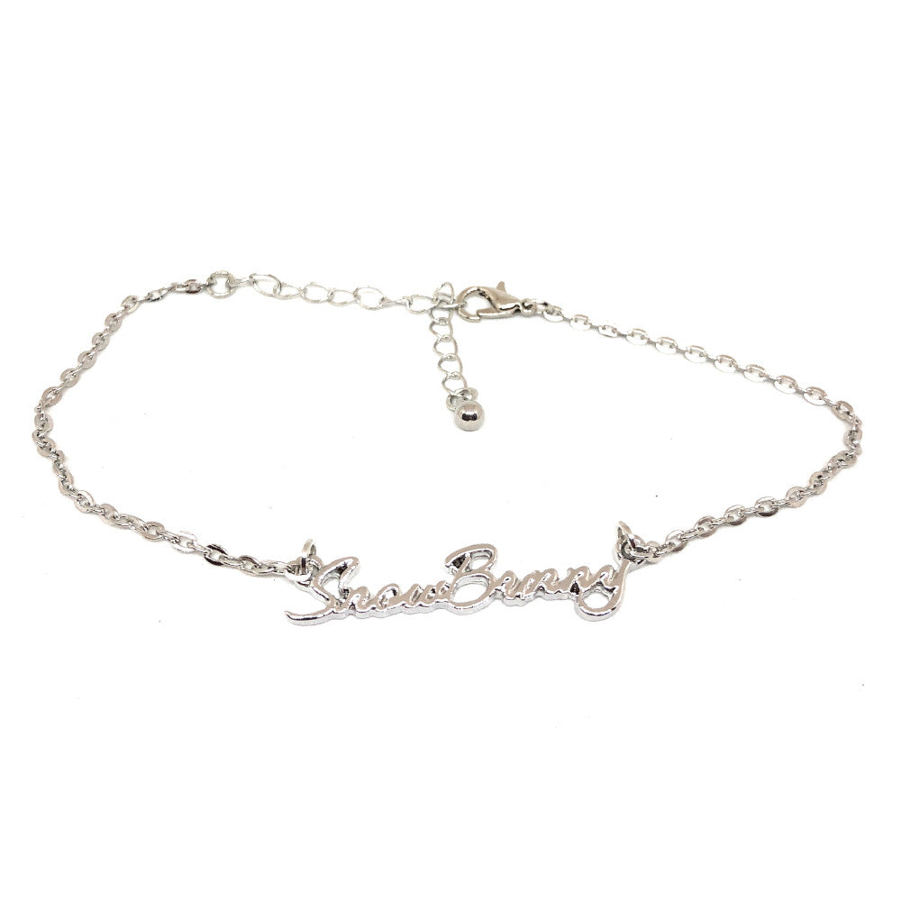 QOS Queen Of Spades - "Snow Bunny" Charm  - Snobunny Chain Anklet